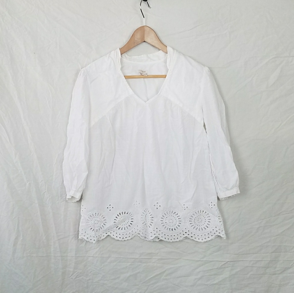 J.crew white cotton top